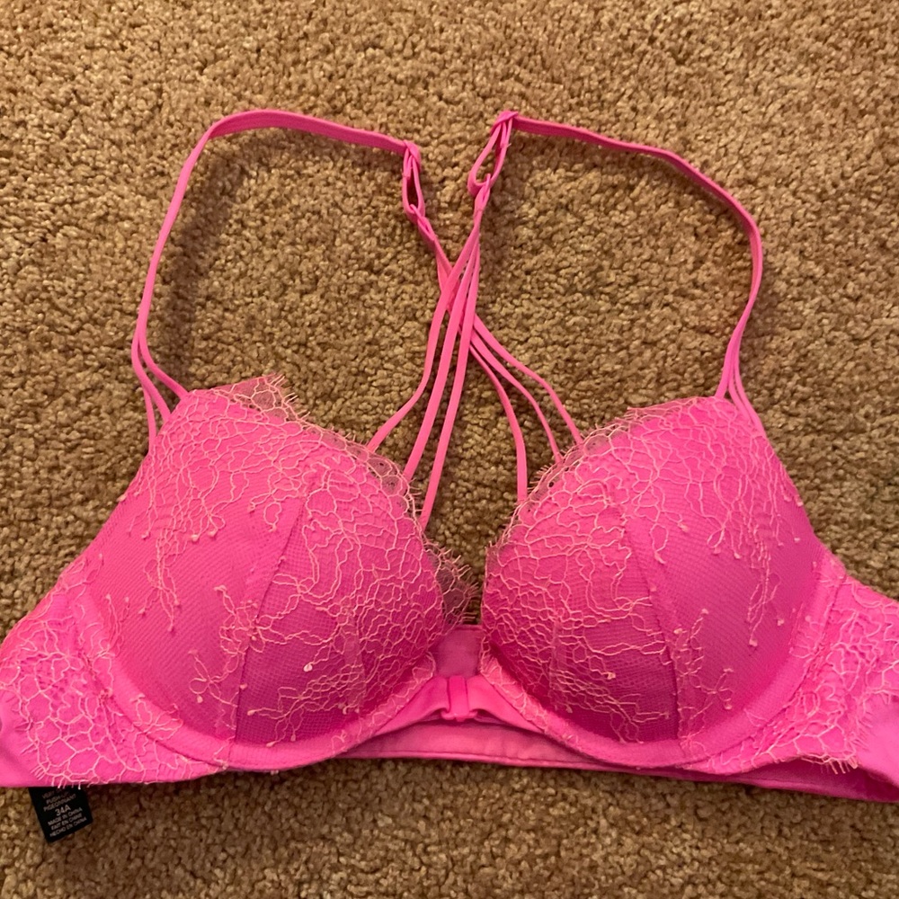Victoria's Secret Hot Pink Lace Bra